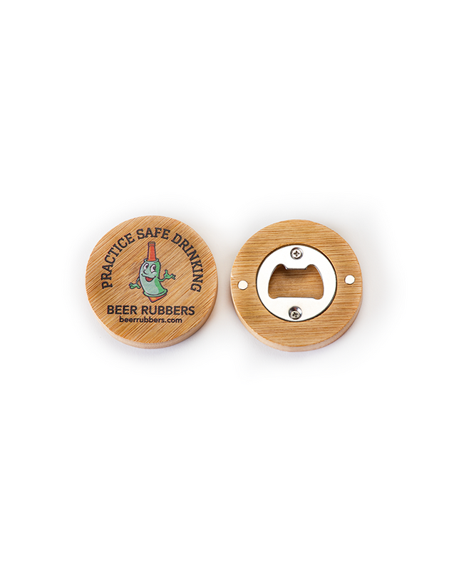 Round Wood Magnet Bottle Opener