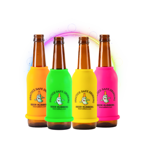 Neon Nights · 4 Pack Bottle Beer Rubbers