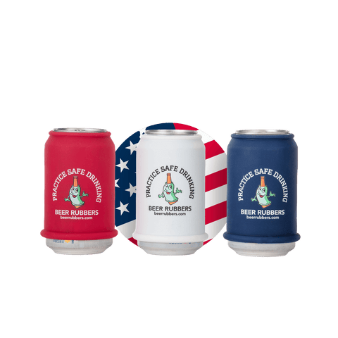 Patriot 3 Pack Can Beer Rubbers