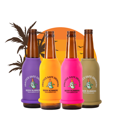 Sunset Vibes · 4 Pack Bottle Beer Rubbers