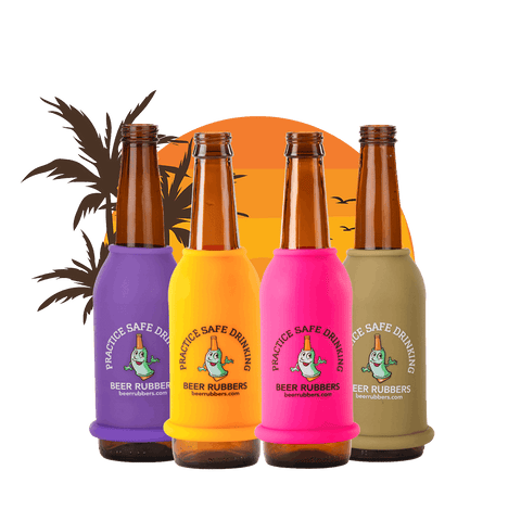 Sunset Vibes · 4 Pack Bottle Beer Rubbers