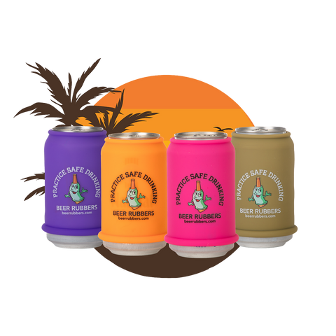 Sunset Vibes · 4 Pack Can Beer Rubbers
