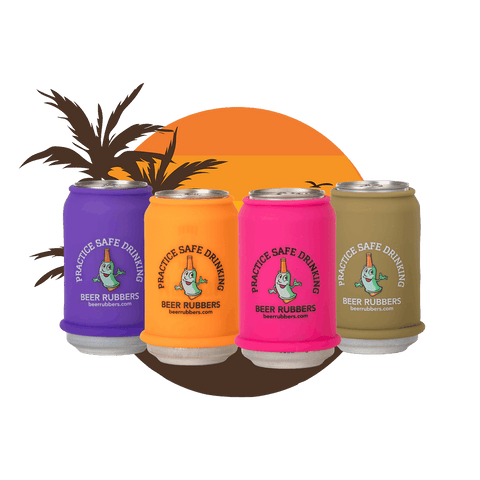 Sunset Vibes · 4 Pack Can Beer Rubbers
