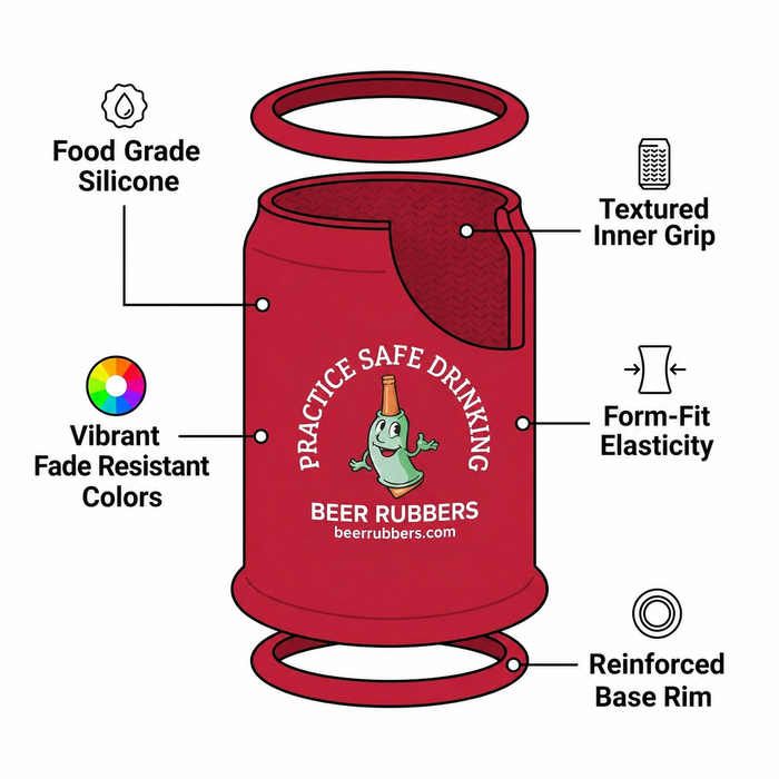Beer Rubbers material and construction diagram