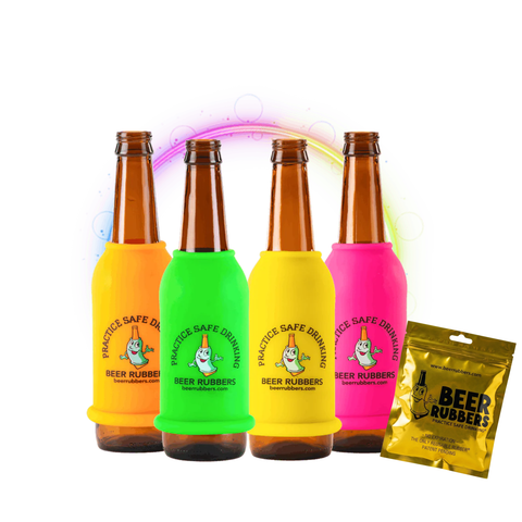 Neon Nights · 4 Pack Bottle Beer Rubbers