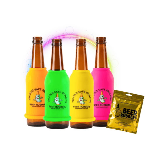 Neon Nights · 4 Pack Bottle Beer Rubbers